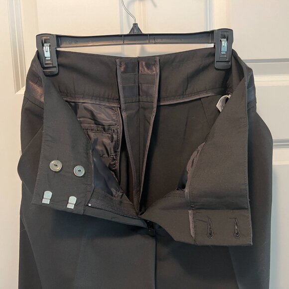 Tuxedo Style Dress Trousers, 32x30, Wide Leg, Black, Worn 1x, EUC, Front Crease - Picture 5 of 8